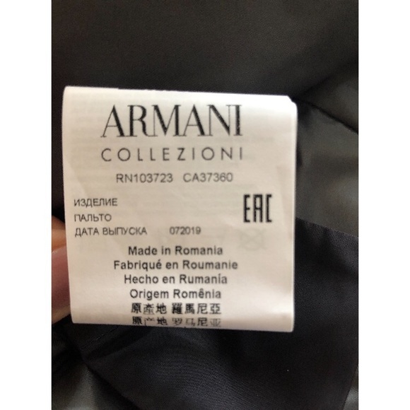 Armani Collezioni Down Coat. Black. New! Size 8 - Picture 8 of 13